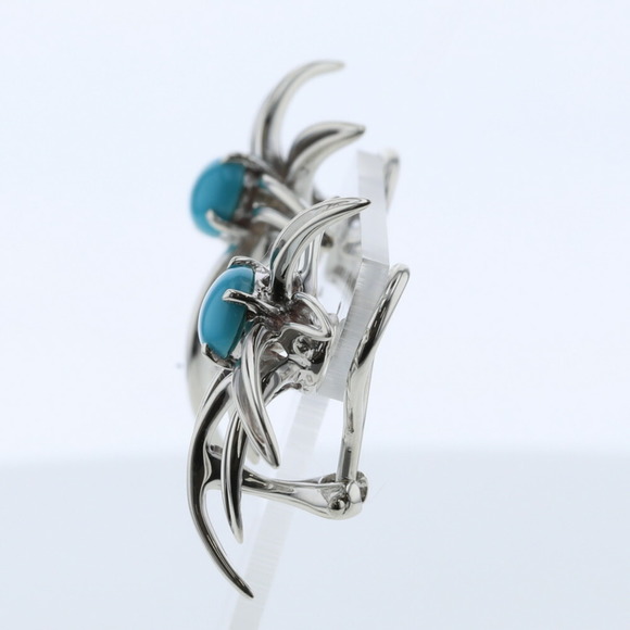 TIFFANY earrings fireworks silver 925 turquoise ladies &Co. - Picture 3 of 5